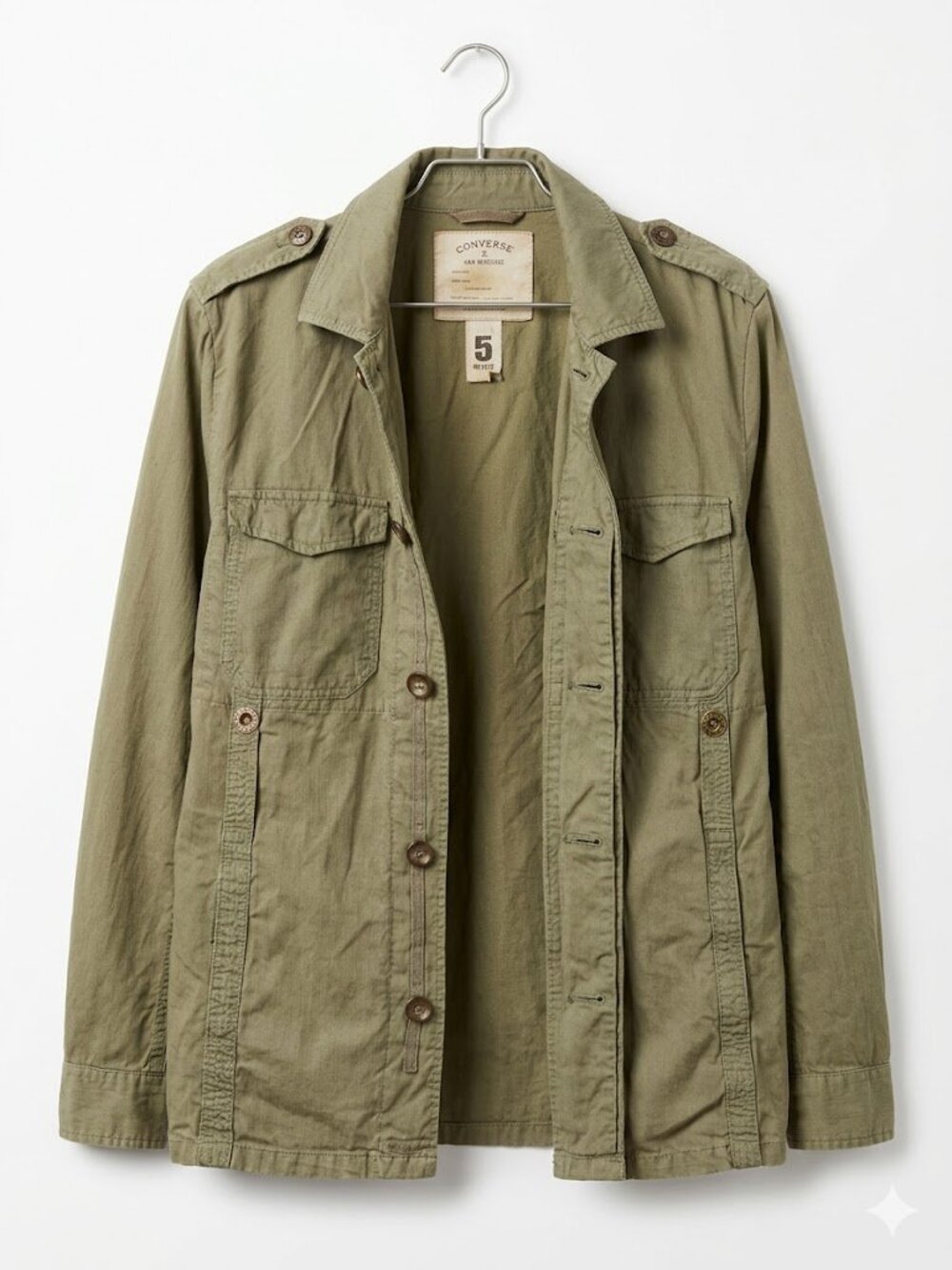 Converse x John Varvatos Military Field Jacket Green XXL Corduroy Collar Cargo